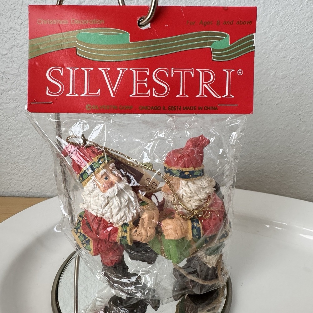 Vintage Silvestri Christmas Ornament Elves Garden Gnome‎ Cottage Fairy Core
